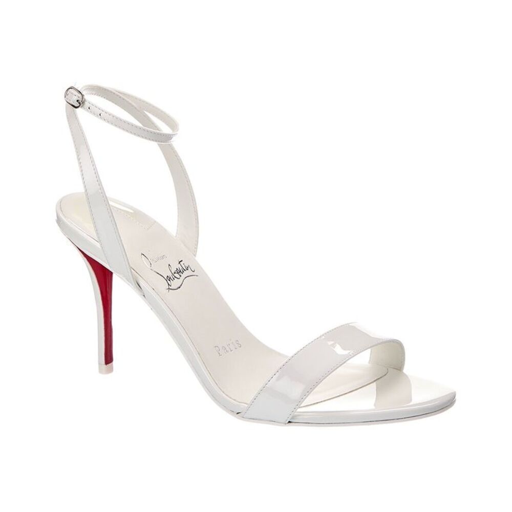 Christian Louboutin Miss Z 80 Patent Sandal, White